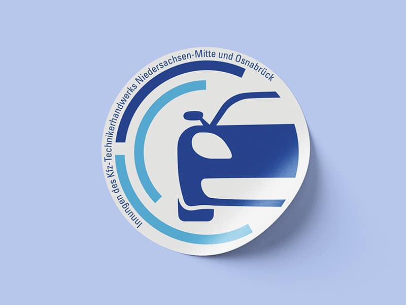 Individuelle Aufkleber und Sticker mit Firmenlogo für Werbung und Branding.